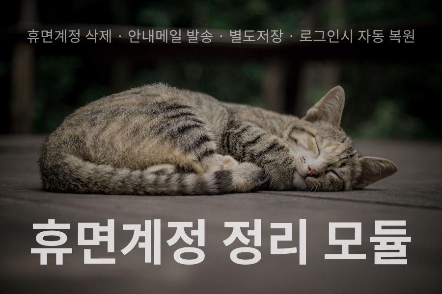 휴면계정 정리 모듈