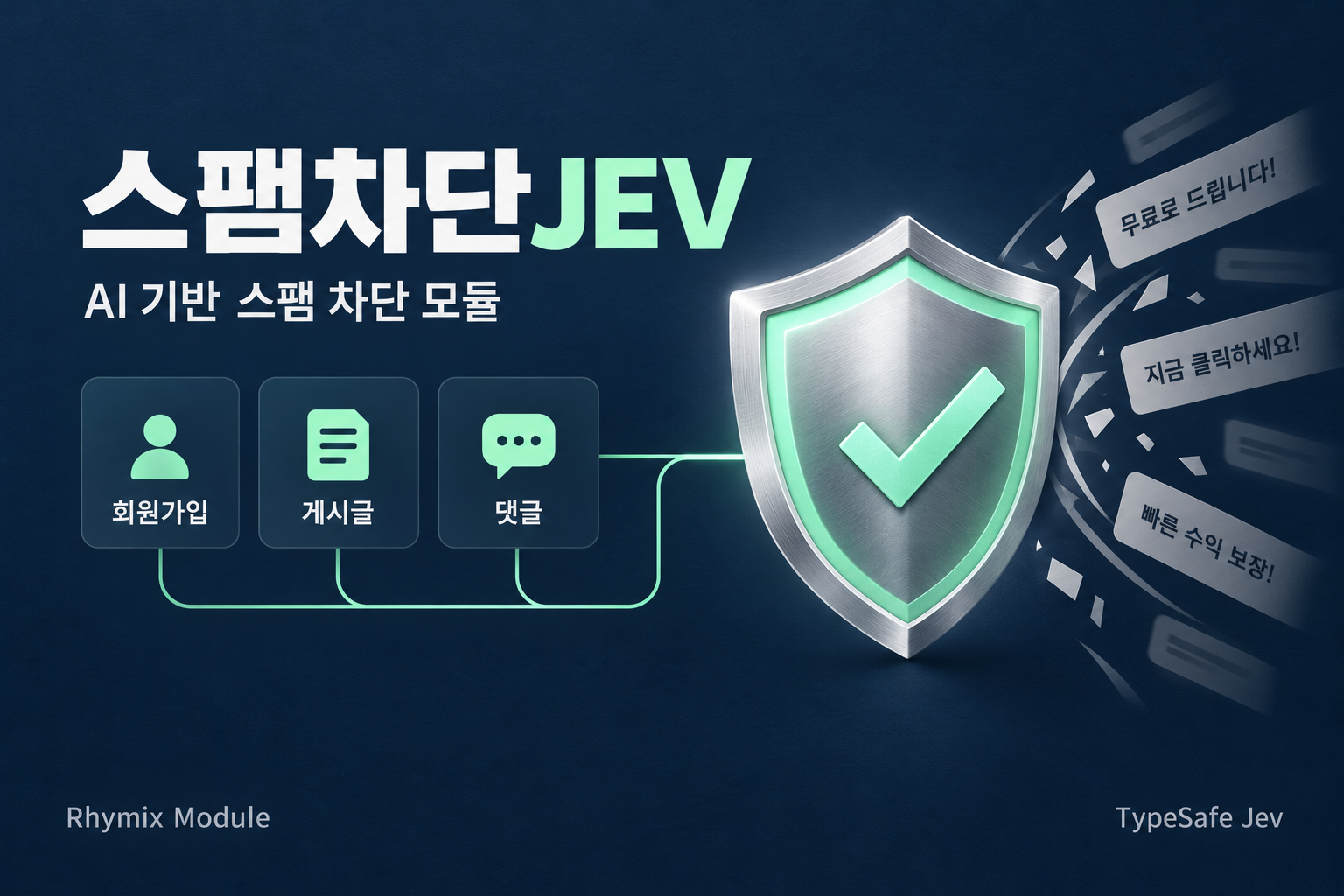 스팸차단JEV - AI 기반 회원가입·글·댓글 스팸 차단 모듈
